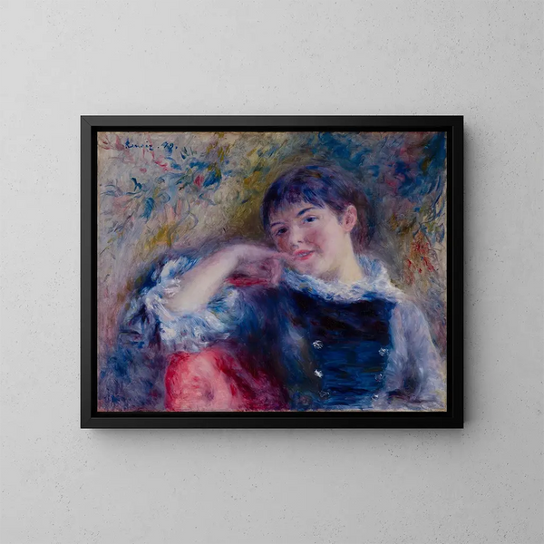 The Dreamer - Pierre-Auguste Renoir — framed artwork on a wall