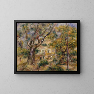 La Ferme aux Collettes à Cagnes - Pierre-Auguste Renoir — framed artwork on a wall