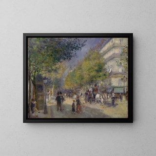 Les Grands Boulevards - Pierre-Auguste Renoir — framed artwork on a wall