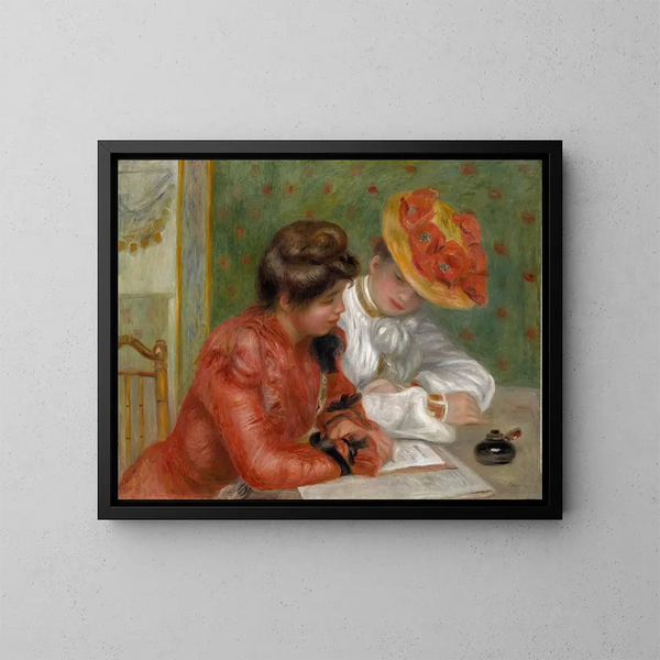 The Letter - Pierre-Auguste Renoir — framed artwork on a wall