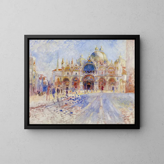 La place Saint-Marc à Venise - Pierre-Auguste Renoir — framed artwork on a wall