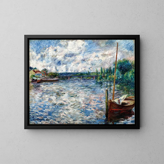La Seine à Chatou - Pierre-Auguste Renoir — framed artwork on a wall