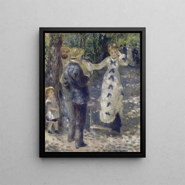 La Balançoire - Pierre-Auguste Renoir — framed artwork on a wall