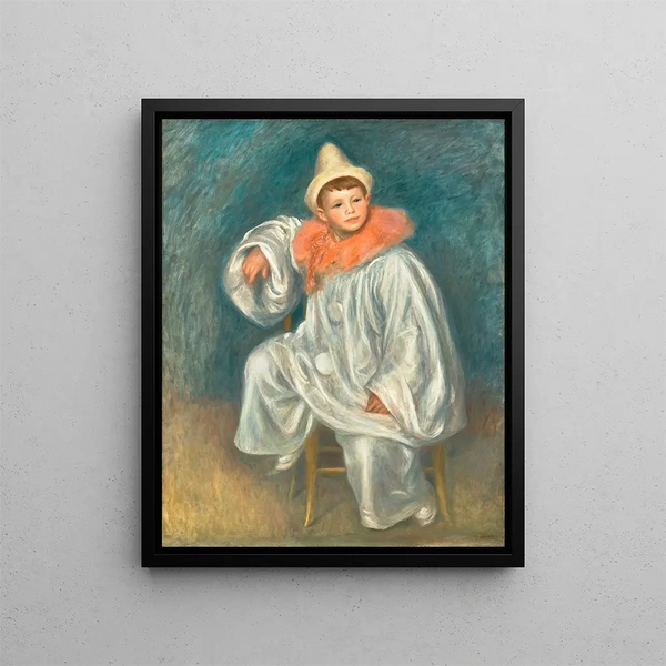 Le Pierrot blanc - Pierre-Auguste Renoir — framed artwork on a wall