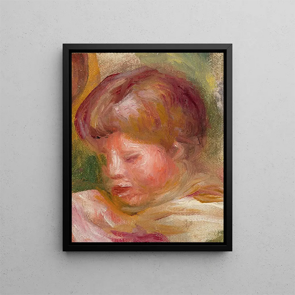 Head of a Woman - Pierre-Auguste Renoir — framed artwork on a wall