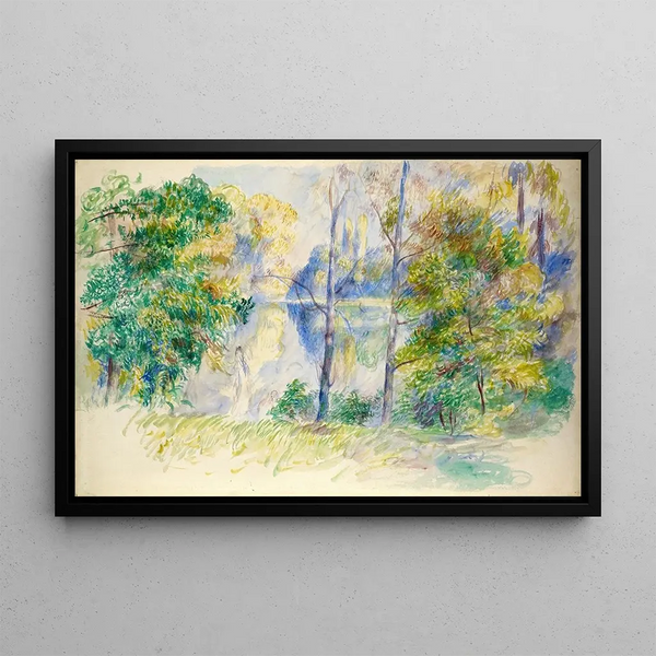 View of a Park - Pierre-Auguste Renoir — framed artwork on a wall