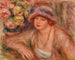 a Woman leaning on a table - Pierre-Auguste Renoir — artwork view