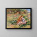 Woman and Child in the Grass - Pierre-Auguste Renoir — framed artwork on a wall