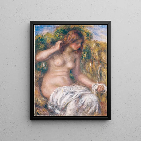 Woman in Spring - Pierre-Auguste Renoir — framed artwork on a wall