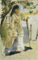 Woman near a fence - Pierre-Auguste Renoir — artwork view