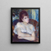 Woman in an armchair - Pierre-Auguste Renoir — framed artwork on a wall