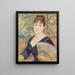 Woman with Fan - Pierre - Auguste Renoir — framed artwork on a wall