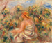 Woman with Hat in a Landscape - Pierre-Auguste Renoir — artwork view