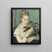 Woman with a Cat - Pierre-Auguste Renoir — framed artwork on a wall