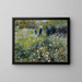 Woman with Umbrella in a Garden - Pierre-Auguste Renoir — framed artwork on a wall