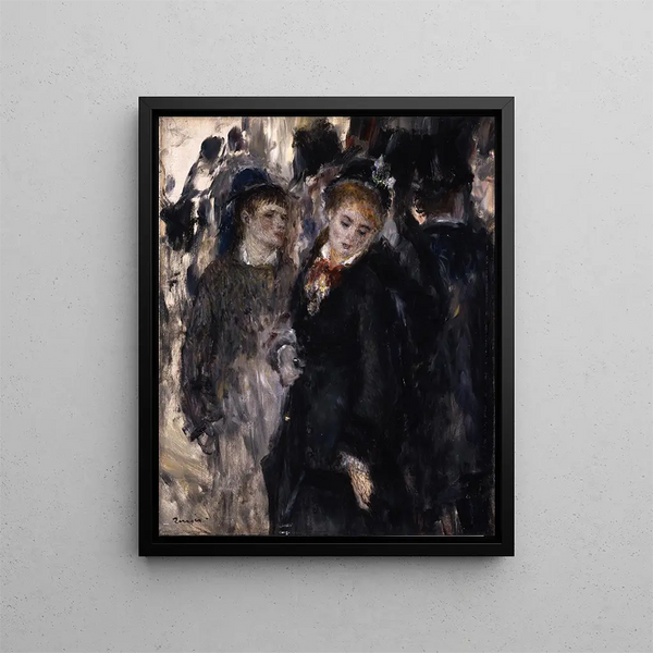 Young Girls - Pierre-Auguste Renoir — framed artwork on a wall