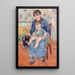 Young Mother - Pierre-Auguste Renoir — framed artwork on a wall