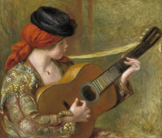 Young Spanish woman with a guitar - Pierre-Auguste Renoir — artwork view