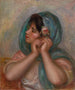 Young woman adjusting her earring - Pierre-Auguste Renoir — artwork view