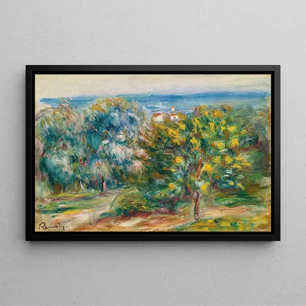 Sketch of a landscape from the Midi - Pierre-Auguste Renoir — framed artwork on a wall