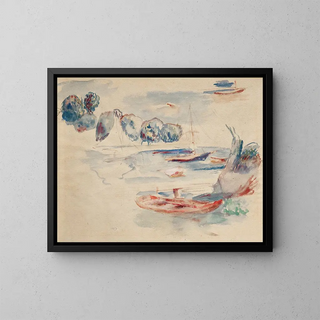 Boat Studies - Pierre-Auguste Renoir — framed artwork on a wall