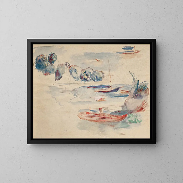 Boat Studies - Pierre-Auguste Renoir — framed artwork on a wall