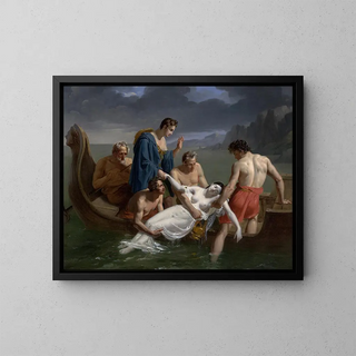 La Mort de Sappho - Pierre-Augustin Vafflard — framed artwork on a wall