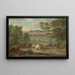 View of the Château Neuf de Saint-Germain-en-Laye with the start of the hunt - Pierre-Denis Martin — framed artwork on a wall