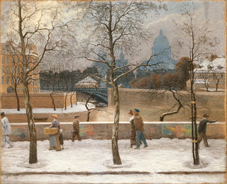 Les quais de la Seine devant la pointe occidentale de l'île Saint-Louis - Pierre-Ernest Prins — artwork view