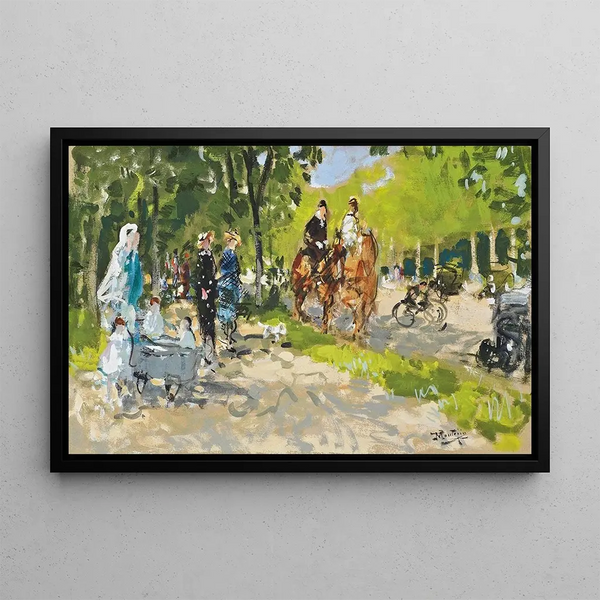Bois de Boulogne - Pierre-Eugène Montzin — framed artwork on a wall