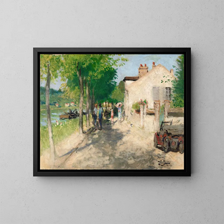 The Quai de la Croix-Blanche - Pierre-Eugène Montzin — framed artwork on a wall