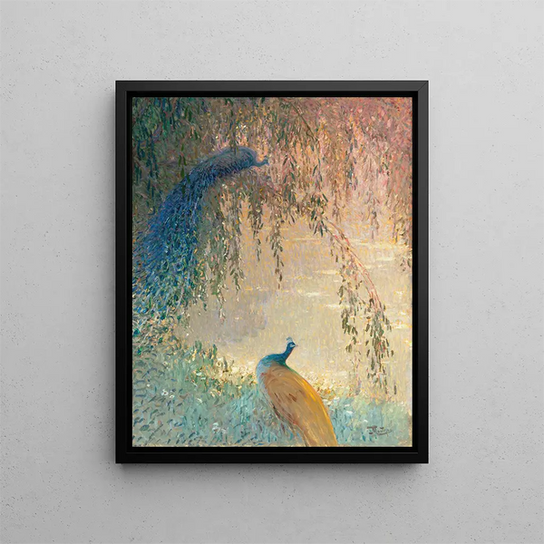 Les paons - Pierre-Eugène Montzin — framed artwork on a wall
