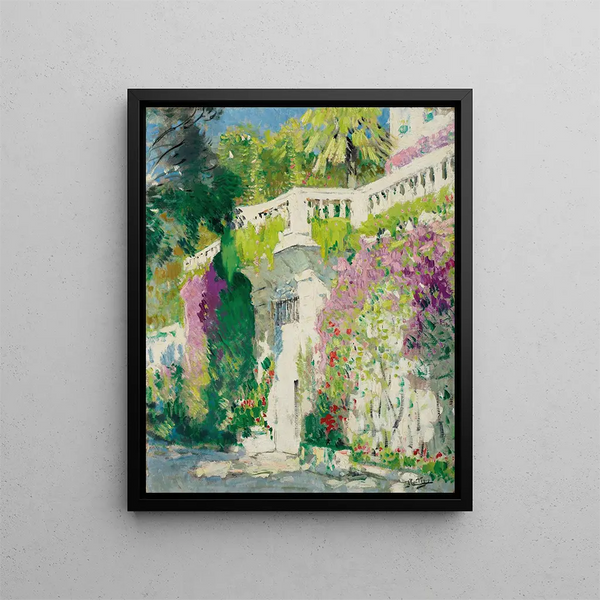Porte fleurie - Pierre-Eugène Montzin — framed artwork on a wall