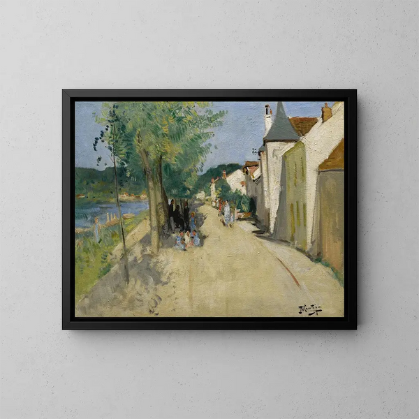 Quai Saint-Mammes - Pierre-Eugène Montzin — framed artwork on a wall