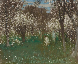 Flowering Orchard Painting - Pierre-Eugène Montzin — artwork view