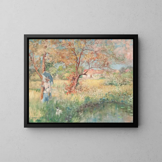 a farm in Burgundy - Pierre-Georges Jeanniot — framed artwork on a wall
