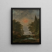 Classic landscape painting with waterfall - Pierre - Henri de Valenciennes — framed artwork on a wall
