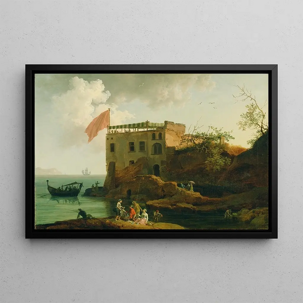 View of Gaiola - Pierre-Jacques Volaire — framed artwork on a wall