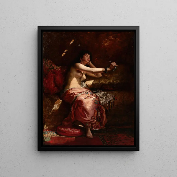 The Death of Cleopatra - Pierre-Joseph Mousset — framed artwork on a wall