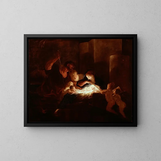 The Nativity - Pierre-Louis Crétey — framed artwork on a wall