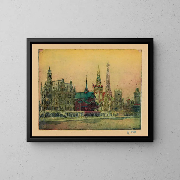 Palais d'Italie, of Norway, of Germany, of Spain and of Romania - Pierre-Marcel Roy — framed artwork on a wall