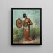A Japanese Woman with an Umbrella - Pierre-Marie Beyle — framed artwork on a wall