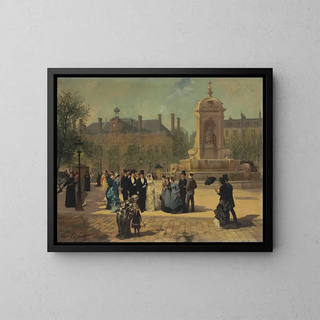 La Procession nuptiale - Pierre-Marie Beyle — framed artwork on a wall