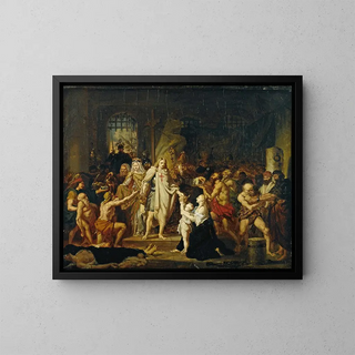 Saint Louis à Damiette - Pierre-Nolasque Bergeret — framed artwork on a wall
