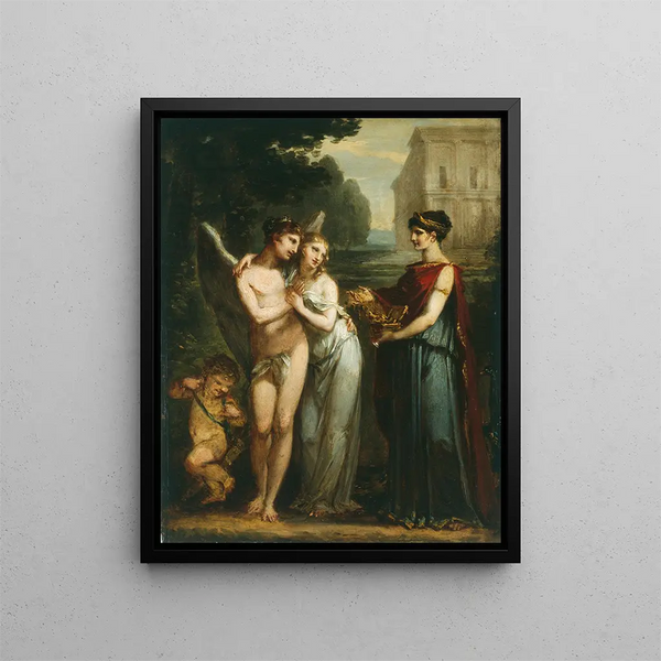 L'innocence preferring love and wealth - Pierre-Paul Prud'hon — framed artwork on a wall