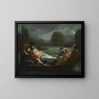 The Dream of Happiness - Pierre-Paul Prud'hon — framed artwork on a wall
