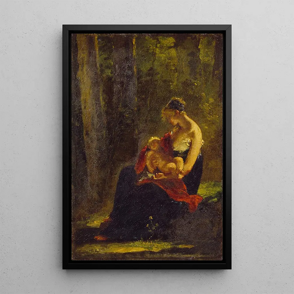 La Mère heureuse - Pierre-Paul Prud'hon — framed artwork on a wall