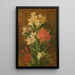 Red and white flowering oleander - Pierre Adrien Chabal-Dussurgey — framed artwork on a wall
