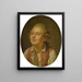 Portrait of a Young Man - Pierre Alexandre Wille — framed artwork on a wall