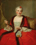 Portrait of an Elegant Lady Holding a Shuttle - Pierre Allais — artwork view